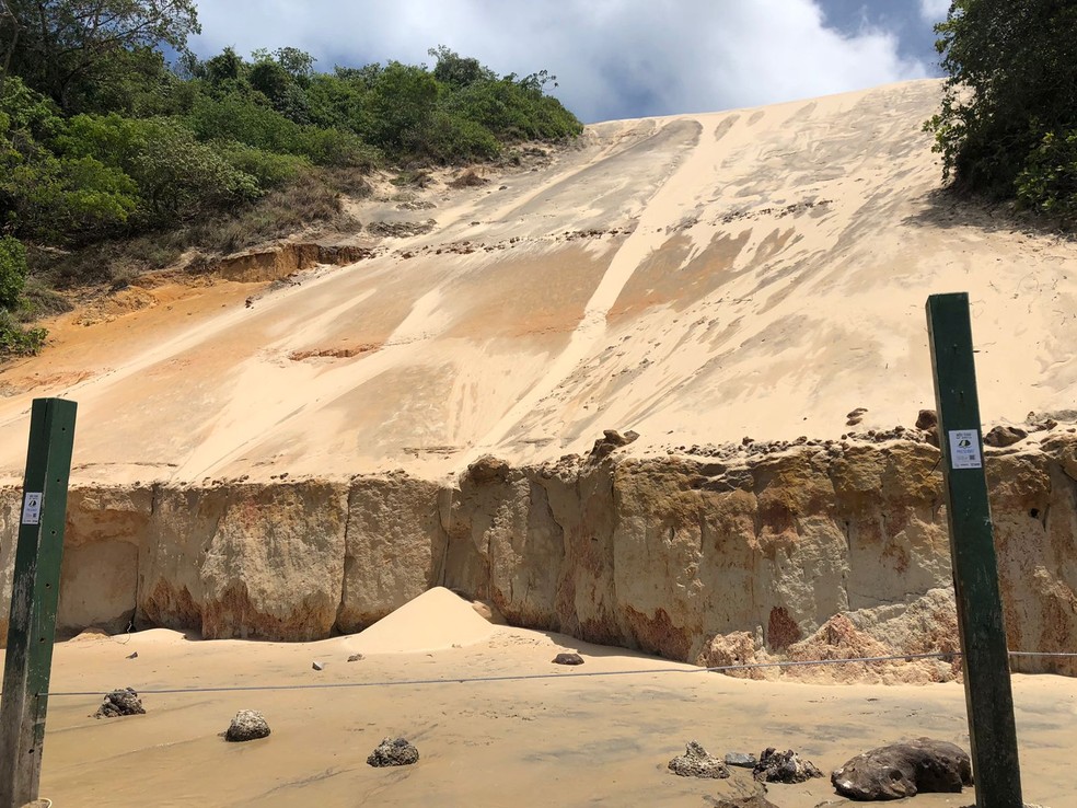 Morro do Careca, mostrando processo de erosão